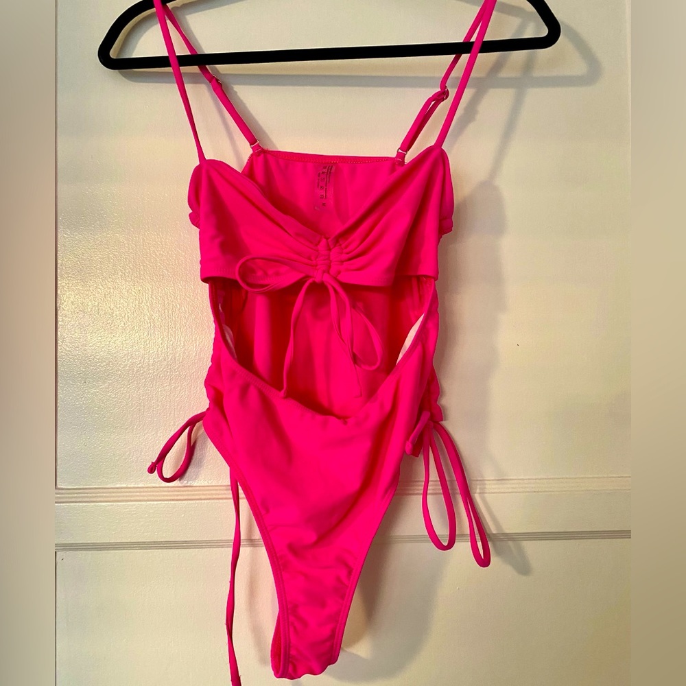 Neon Pink One-Piece Swimsuit